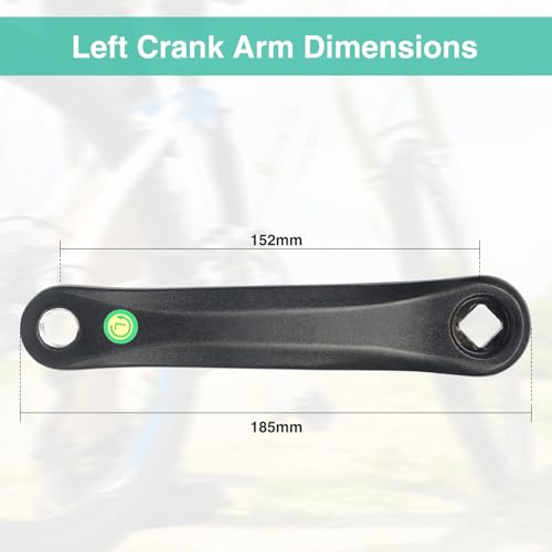 ZUKKA 152mm Aluminum Bicycle Crank Arm for Mountain, Road & Folding Bikes