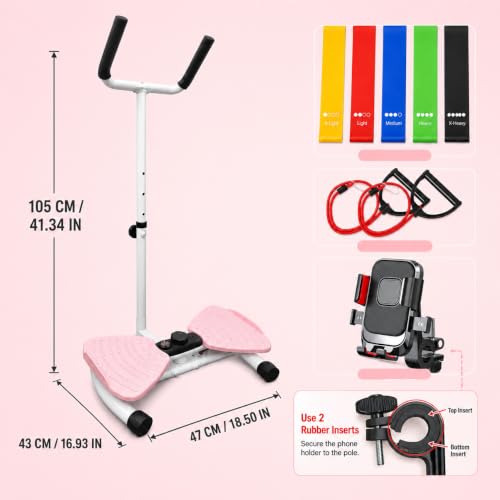 Twist Board Exercise Equipment with LCD Display & Handlebar Set