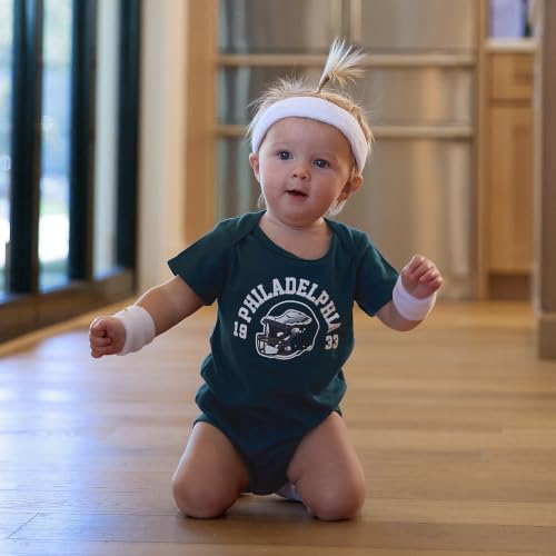 NFL Baby Boys 3-Pack Long Sleeve Bodysuits - Philadelphia Eagles 0-3 Months