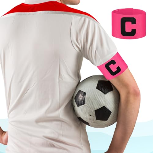 3-Pack Adjustable Captain Armbands - Rose Red Nylon Soccer Gear