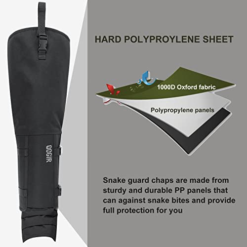 Snake Bite Protection Chaps - Waterproof Gaiters - Black