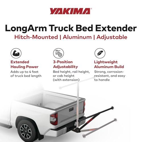 Adjustable Tailgate Rack for Kayaks, Lumber & Ladders - 60" Crossbar