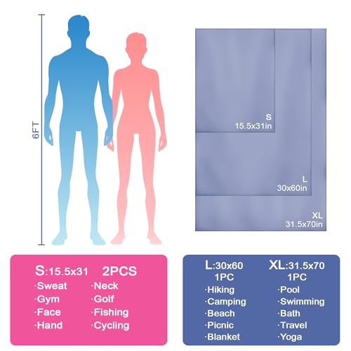 Camping Towel XL Size Microfiber Quick Dry Swimming Pool Beach Travel