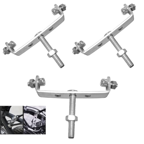 3-Pack Bike Cargo Rack Mount Brackets with Screws - U-Shaped Connectors