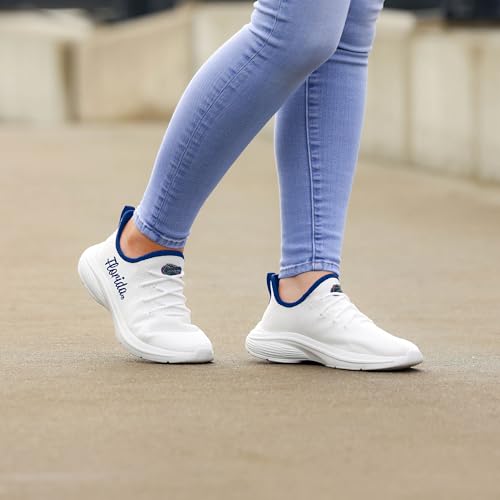 Women's White Florida Gators Team Logo Athletic Sneakers