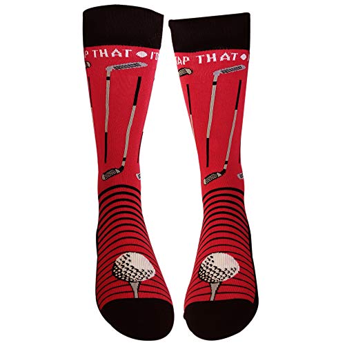 Funny Golf Crew Socks for Men - Id Tap That