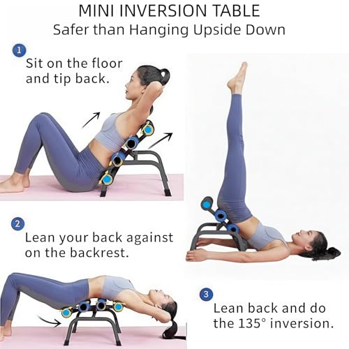 Mini Inversion Table with Massage Rollers - Blue