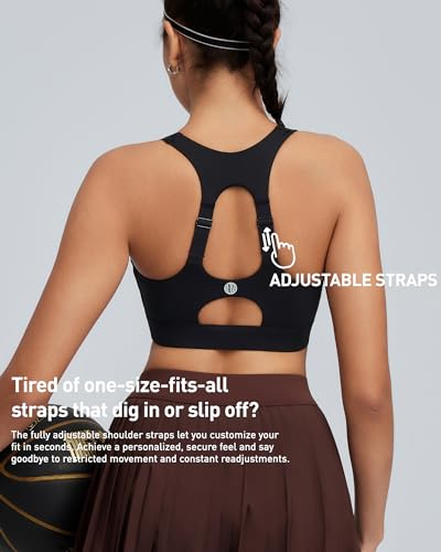 RUNNING GIRL Sports Bras for Women High Support, Adjustable Straps