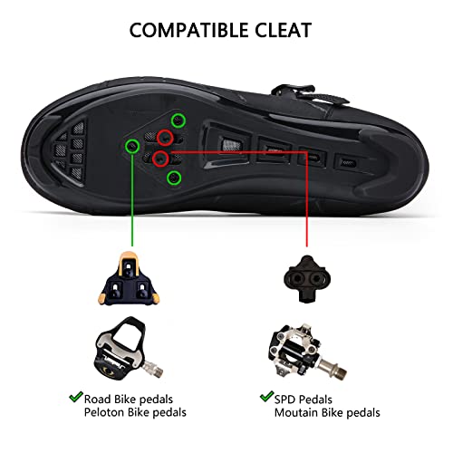 Indoor Cycling Shoes for Peloton - Women's 8 / Men's 6.5 - Black