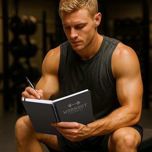 Workout Journal - Fitness Training Planner for Men & Women - Black