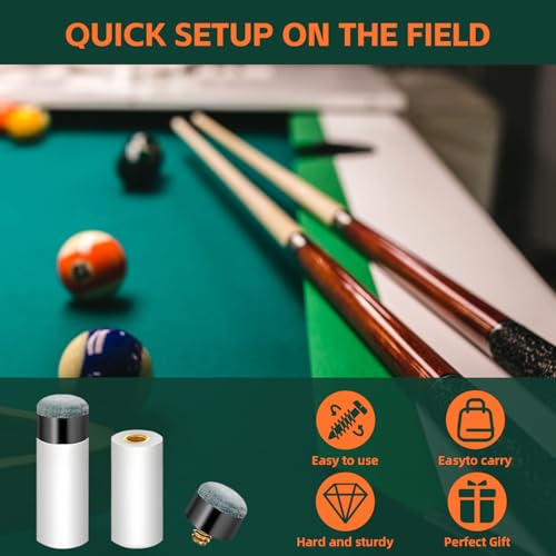 Billiard Cue Tips Replacement Kit - Screw-On Tips, 10 Pieces