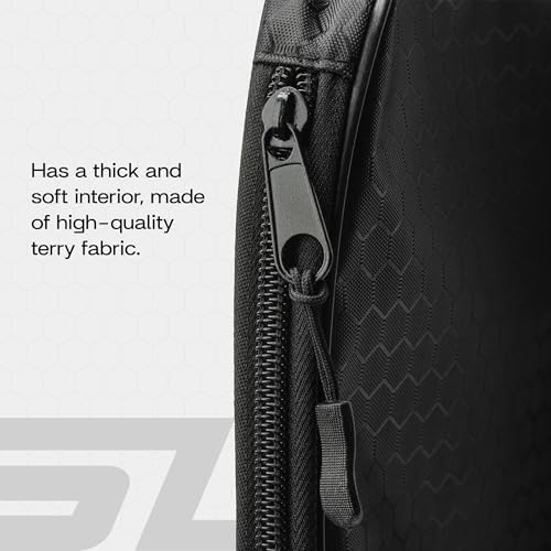 Pickleball Paddle Cover - SLK Black and Volt - Soft Terry Fabric