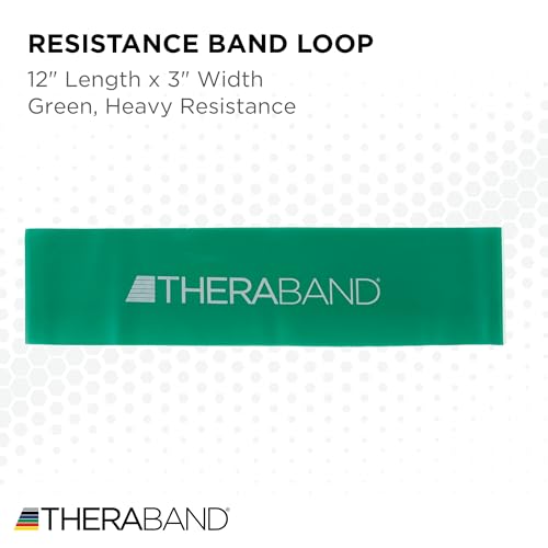 Resistance Band Loop - Heavy Green 12 Inch for Exercise & Therapy