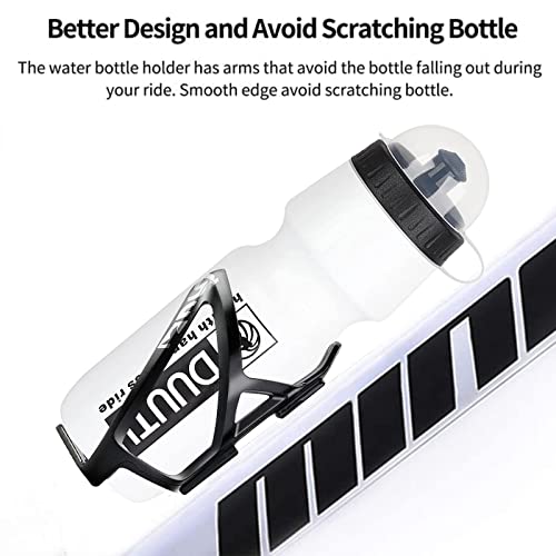 Black Suruid Bike Bottle Cage & 25oz BPA-Free Water Bottle for Cycling