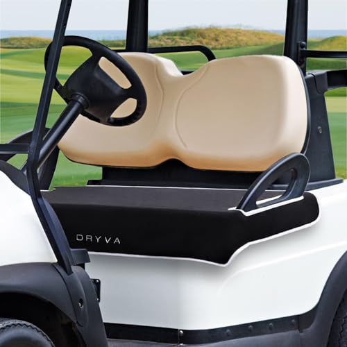 Dryva Waterproof Golf Cart Seat Cover Black – EZGO TXT RXV/Club Car DS Precedent, Non-Slip, Washable