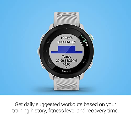 Garmin Forerunner 55 GPS Running Watch - White, Renewed