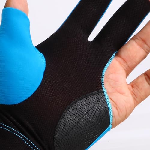 3-Finger Pool Glove for Left Hand - Breathable Non-Slip Billiard Glove