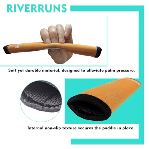 Kayak Paddle Grips - Non-Slip Rubber for 31mm Paddles - Orange