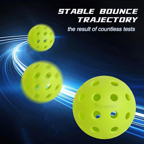 Outdoor Pickleball Balls - 40-Hole Design, 4 Pack & 12 Pack