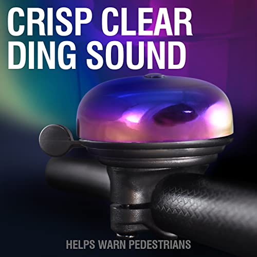 MARQUE Oil Slick Bicycle Bell for Adults & Kids Loud Crisp Ding Cycling Accessory