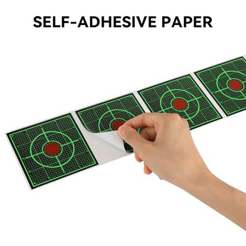Reactive Paper Shooting Target Stickers - 200 PCS Green Splatter