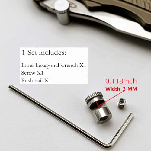 Universal Thumb Stud Knives Replacement for Buck 110 & Folding Knives - Silver, 8 Sets