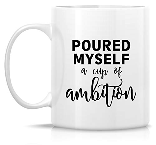 Retreez 11oz Ceramic Coffee Mug - Ambition Entrepreneur Quote, Dishwasher & Microwave Safe