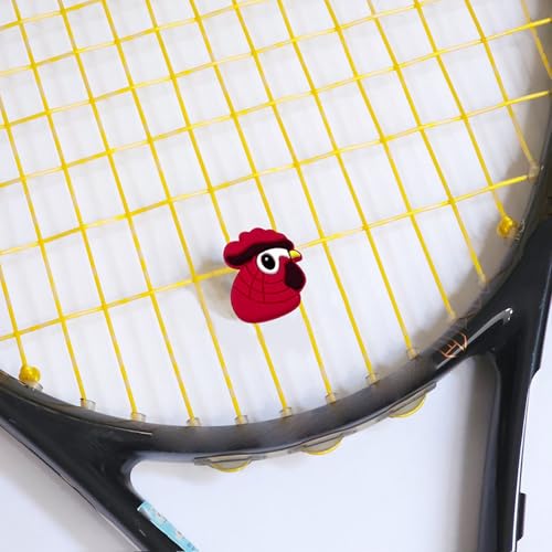 Cute Tennis Racket Vibration Dampeners - 8 Pack Soft Silicone Shock Absorbers