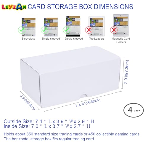 Trading Card Storage Box - 4-Pack 400 Count, 7in Standard
