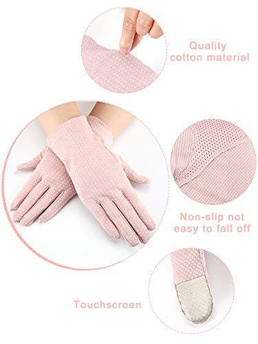 SATINIOR Women Summer UV Protection Gloves - Pastel, 6 Pairs