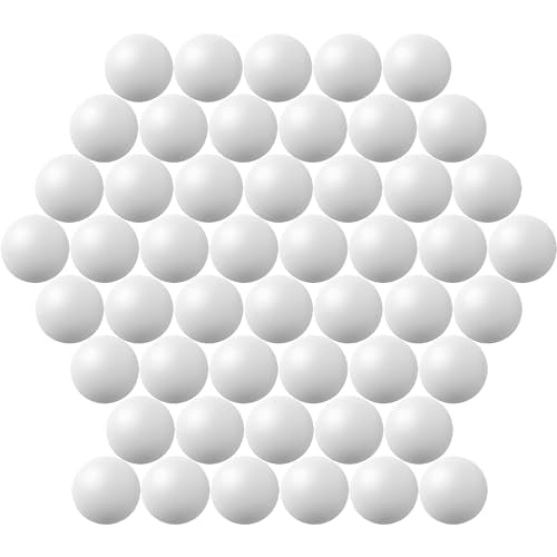 40mm Plastic Ping Pong Balls - 50 Pack - White for Beer Pong & Crafts