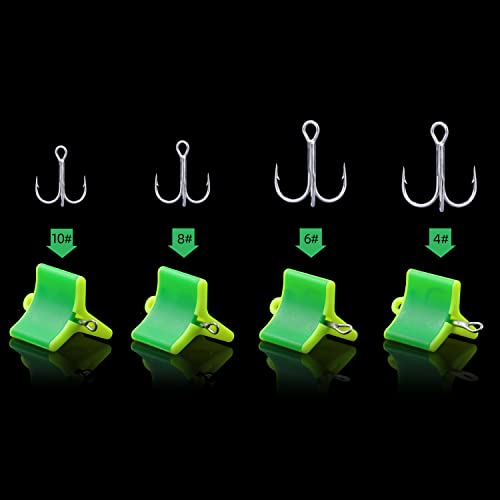 RUNCL Small Treble Hook Covers 50pcs Fishing Hook Safety Caps for Sizes 4-10