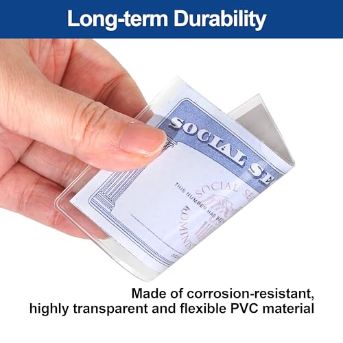 10-Pack Plastic Card Protector Sleeves - 24 Mil Durable PVC Holders