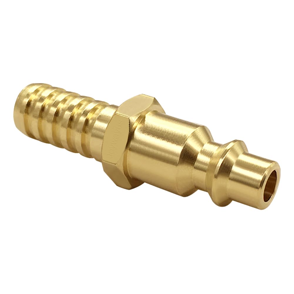 Joywayus 2PCS 3/8" Barb x 1/4" Coupling Industrial Air Hose Quick Connect Air Plug Fittings