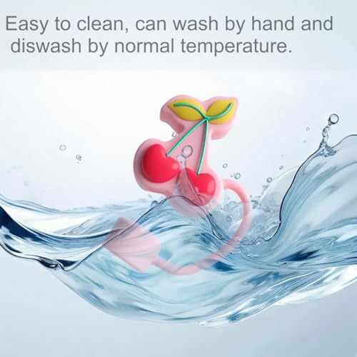 Cherry Shape Silicone Straw Covers for 10mm Straws - Dustproof Topper