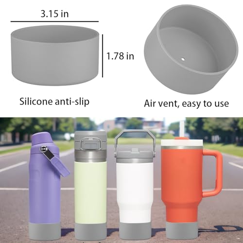 Silicone Boot Sleeve for Stanley Water Bottles - Gray, 2 Pcs