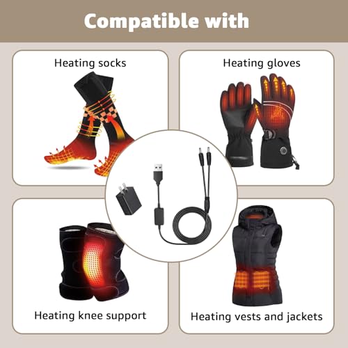 8.4V USB Dual-Port Charger for Heated Gloves and Gear