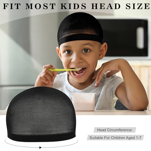Kids Stocking Wave Cap - 12 Pcs for Ages 1-7, Soft Nylon
