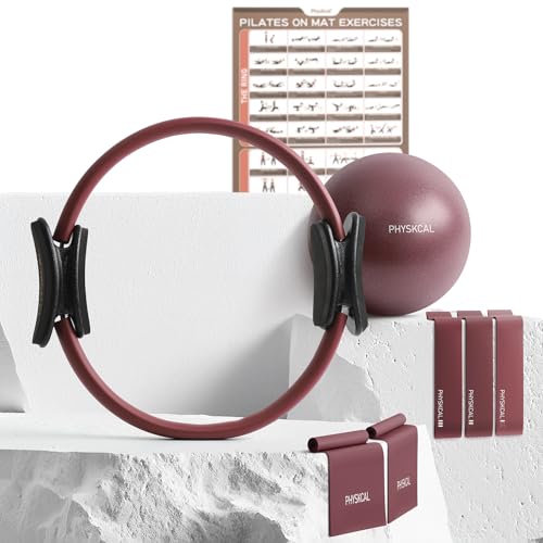 Complete Pilates Kit with Resistance Bands, Ring & Ball - Beginner Friendly