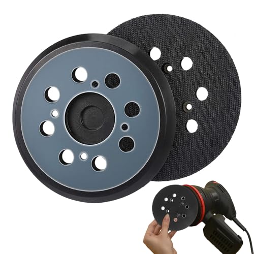 2pcs 5 Inch 8 Holes Orbital Sander Replacement Pad Compatible with DeWalt, Hook and Loop Replacement Backing Sanding Pad for Most Grinders with 4 Screws Holes