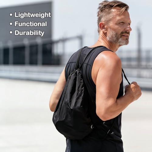 2-Pack Drawstring Backpack Gym Bag - Sturdy 16-inch Cinch Sack
