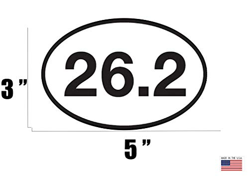 26.2 Marathon Running Bumper Sticker - 5x3 Inch Weather-Resistant Decal