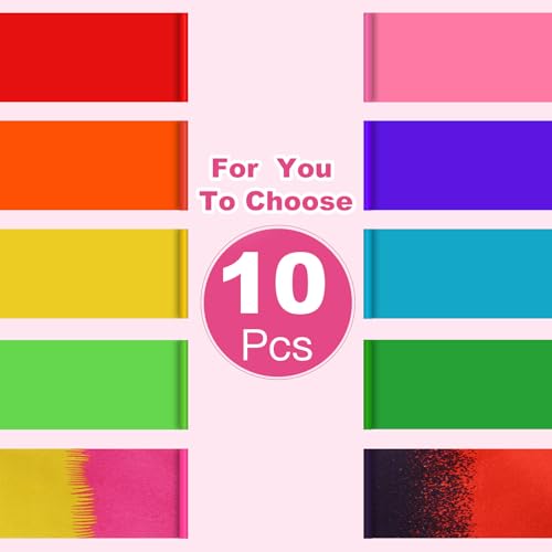 10 Pcs Dance Ribbons Set - Rainbow Gymnastics Ribbon Wands