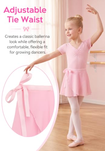 Chiffon Wrap Ballet Skirt for Girls - Black, X-Large