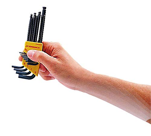 13-Piece Color-Coded Hex L-Wrench Set with Organizer Case (0.05" to 3/8")