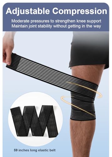 2 Pack Compression Knee Sleeves for Pain Relief and Support