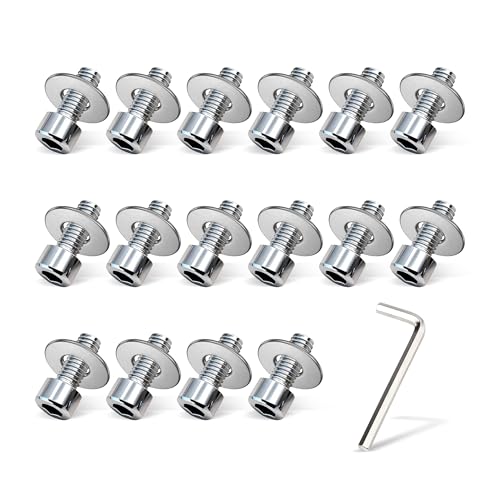 M5 Hex Socket Stainless Steel Screws Set for Bike Water Bottle Cage - 16 Pairs