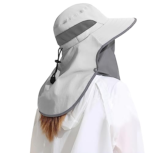 Outdoor Sun Hat with Detachable Neck Flap - UPF 50+ Protection