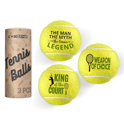Men Personalized Tennis Balls Set of 3 with Gift Packaging - Unique Tennis Gifts
