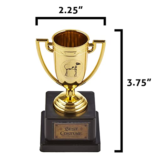 Customizable Halloween Costume Contest Trophies - 5-Pack with Stickers